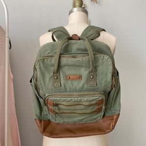 Mad Love green and brown backpack